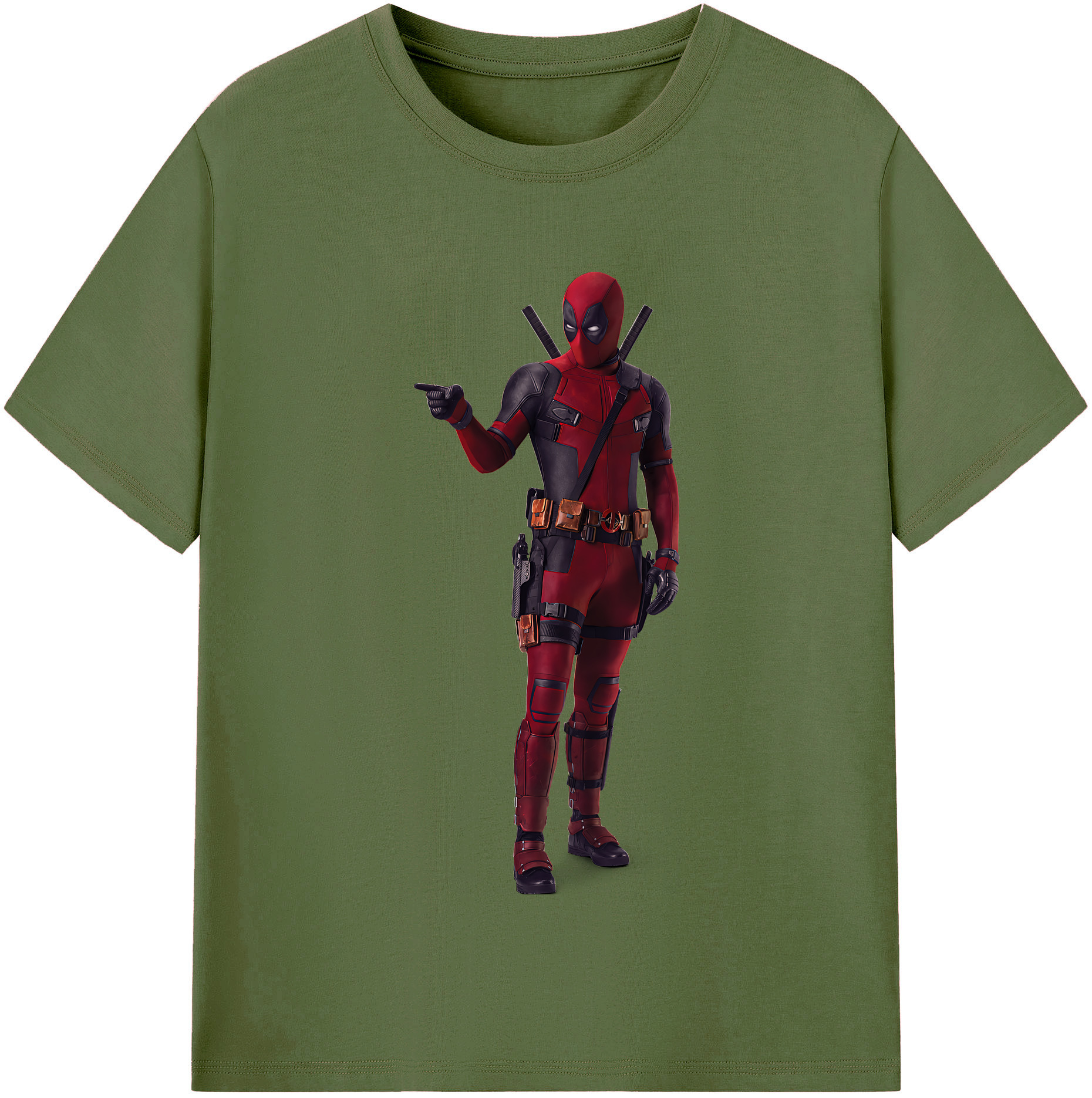 （画像用） Deadpool デッドプール 綿100％半袖Tシャツ（フロントプリント）